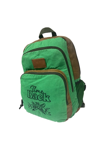 Old Cotton Cargo Kaliteli Siyah Vintage Salaş Baskılı Disayn Günlük Gezi Okul Sırt Çantası Revilla Bag 28x38cm Yeşil