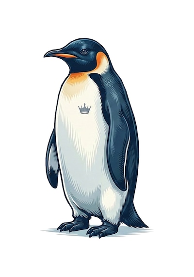 Wear Vexel Kadın T-shirt Penguen Baskılı Bisiklet Yaka Kısa Kol Yazlık Tişört - Beyaz Beyaz