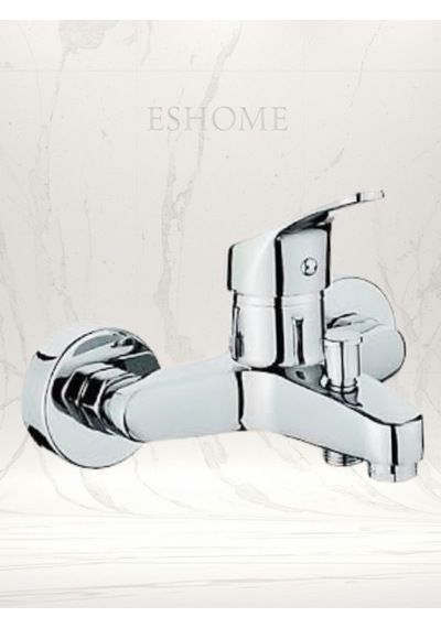 Elite Banyo Bataryası Musluğu Pirinç Gövde Sıcak Soğuk Çift Girişli Krom Seri Krom Gümüş