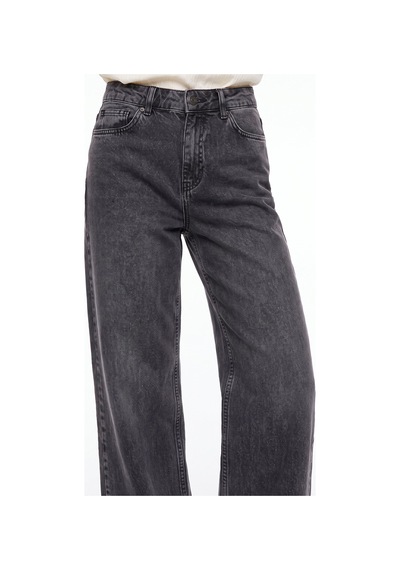 Jeep Antrasit Kadın Straight Yıkamalı Denim Pantolon J6wl-pnt7044