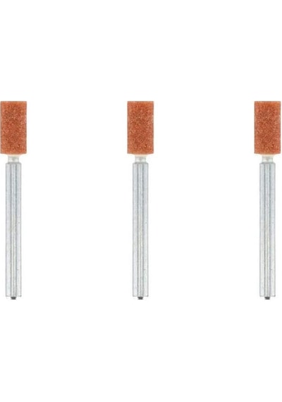 8153 Alüminyum Oksit Taşlama Taşı, En Küçük Çaplı, Silindirik Biçimli, 4,8 Mm, 3'lü