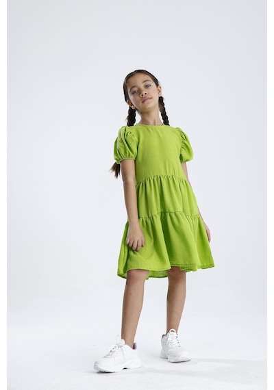 Miababy Basic Düz Elbise Yeşil
