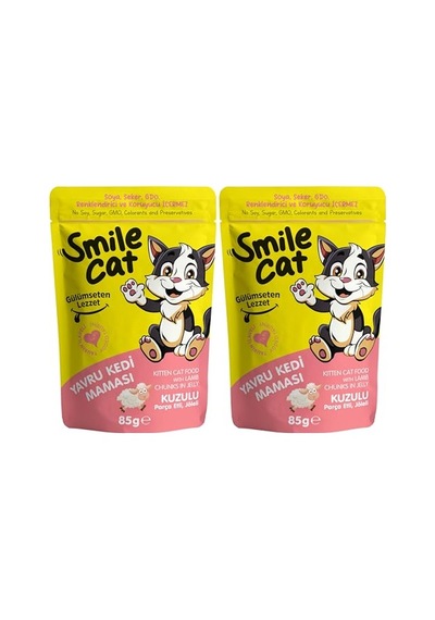 Cat Pouch 85 Gr Yavru Kedi Kuzulu 2 Paketi 100 G