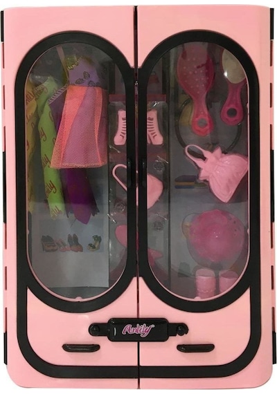 Oyuncak Barbie Bebek Gardolap Elbiseli Aksesuarlı Şık Dolabım