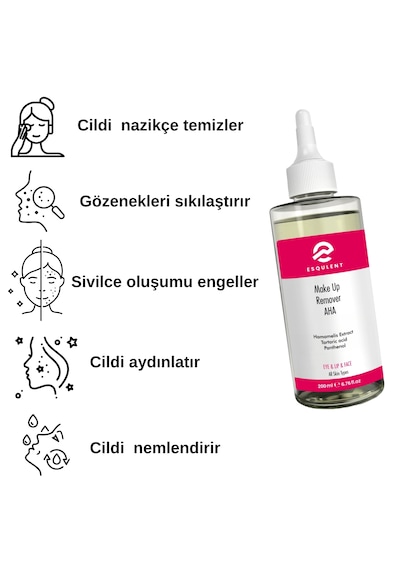 Esqulent Aha İçerikli Makyaj Temizleyici 200 ML