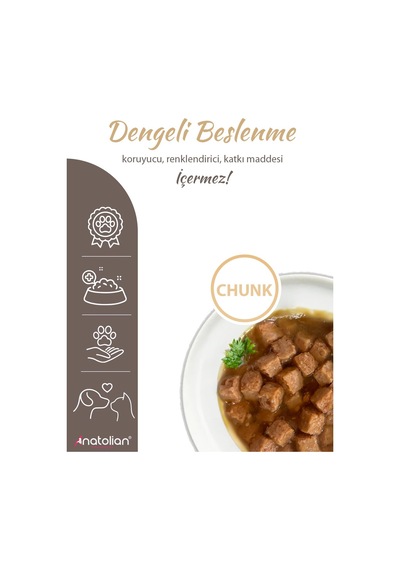 Anatolian Premium Adult Salmon Somonlu Parça Etli Yetişkin Köpek Konservesi 12 x 400 G