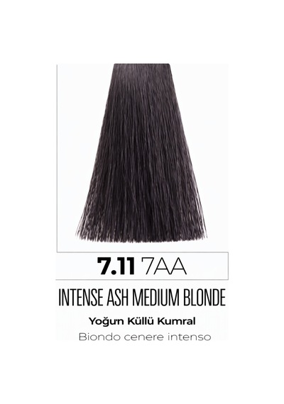 Dna Saç Boyası Profesyonel Krem Boya Yoğun Pigment & Parlaklık 7.11 Orta Yoğun Küllü Kumral 100ml