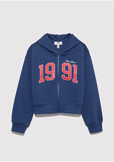 Mavi 1991 Baskılı Koyu Mavi Kız Çocuk Sweatshirt M7s10119-70721 Koyu Mavi