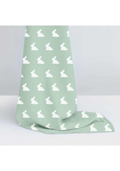 % 100 Pamuk Müslin Bebek Örtüsü - Mono Lapin Matcha Green 70x70 Cm Muslın-ryb-100100