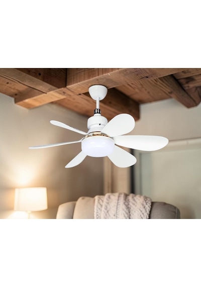 Begin 50w 6 Kanatlı Led Işıklı Tavan Vantilatör Uzaktan Kumandalı