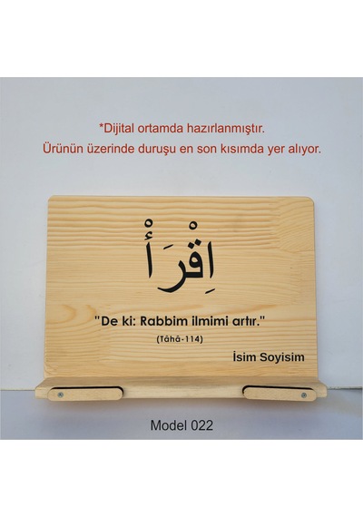 Münzevi Masaüstü Ahşap Rahle/tablet/kitap Tutucu-model022