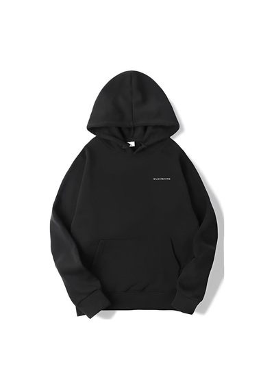 Brz Collection Unisex Oversize Stitch Hoodie Siyah Siyah