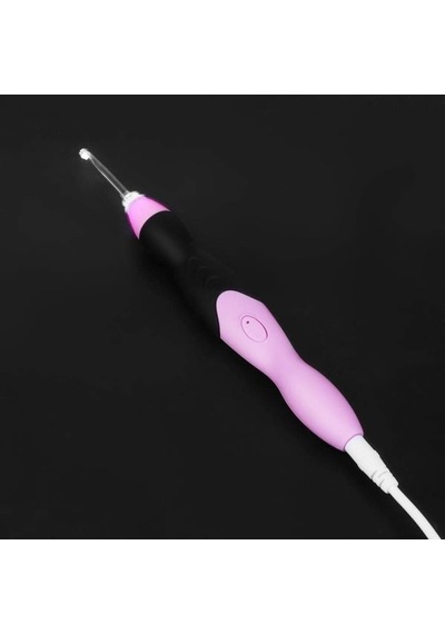 Şarj Edilebilir Led Işıklı 9'u 1 Arada Tığ İğneleri Usb Tığ Kiti