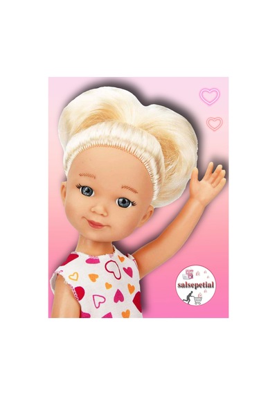 Büyük Boy Et Bebek 35cm Mina Kalpli Elbiseli Bebek Gerçekçi Mina Model Bebek 35cm