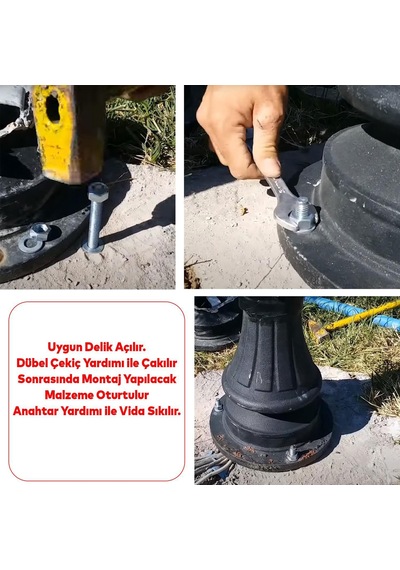 Klipsli Dübel M12 X 90 Mm 8 Adet Set Çelik Gövdeli Beton Tuğla Taş Uyumlu Güçlü Sabitleme Dübel Seti