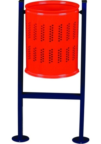 Profil Ayaklı Çöp Kovası Kırmızı