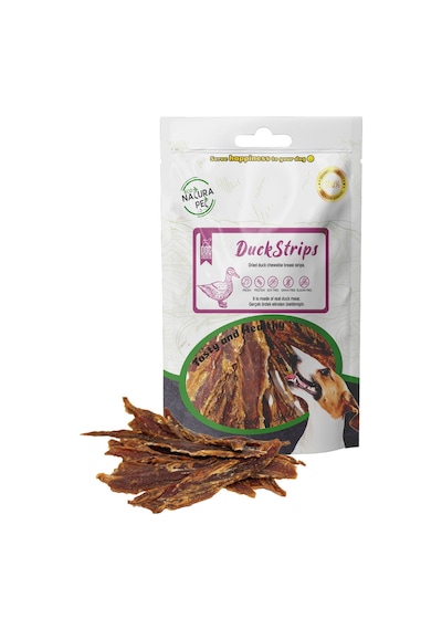 Eco Natura Pet Duck Strips Yumuşak Ördek Eti Dilim Yetişkin Köpek Ödülü 80 G