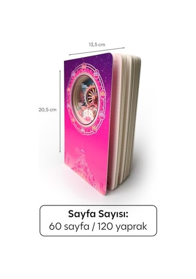 Dönme Dolap Temalı 3d Stereo Katmanlı Oyma Sayfalı Defter Ajanda Bloknot 20,8 X 14 Cm 120 Yaprak Diğer