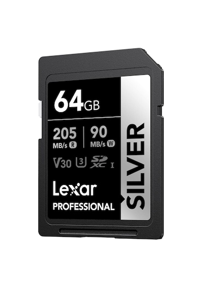 Lexar 64 GB Silver Plus SD Uhsı V30 U3 205 MB/s Hafıza Kartı