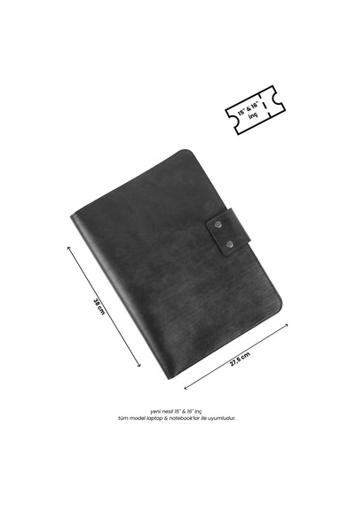 Bags Prime Organizer Tablet Kılıfı 15" İnç İpad Pro & İpad Air Evrak Çantası - Siyah