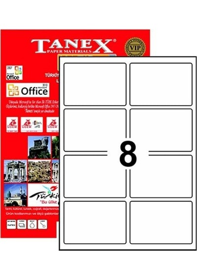 Tanex Tw-2308 95,5x65,5mm 100 Lü Laser Etiket