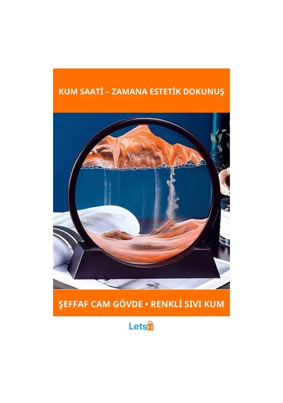 Estetik Dekoratif Sulu Kum Saati 5 İnç 1 Adet