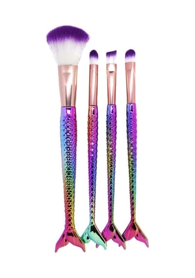 Makeup Brush Beauty 4'lü Balık Makyaj Fırça Seti
