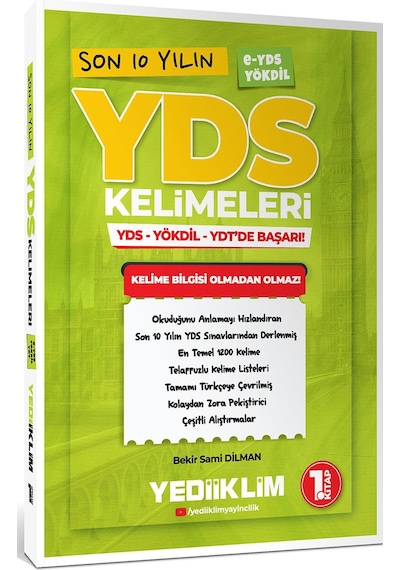 Yediiklim Yayınları Son 10 Yılın Yds Kelimeleri 1.kitap