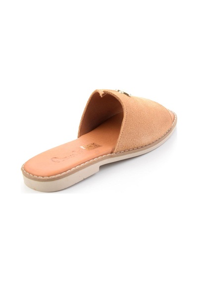 Bambi Camel Hakiki Deri Kadın Terlik K04331145802