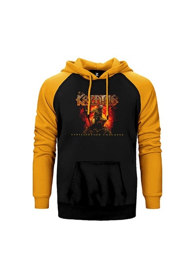 Kreator Civilization Collapse Gri Renk Reglan Kol Sweatshirt / Hoodie