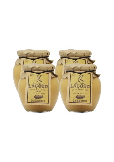 Laçoko Doğal Çifte Kavrulmuş Ballı Yer Fıstığı Ezmesi 4 x 350 G
