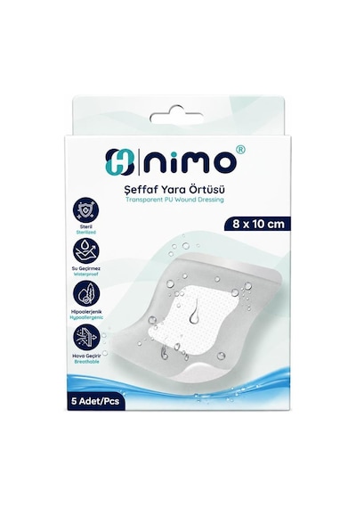 Nimo Şeffaf Yara Örtüsü 8x10 Cm 5li