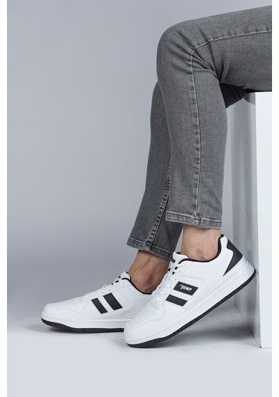 Jump 28505 Beyaz - Siyah Erkek Sneaker Günlük Spor Ayakkabı