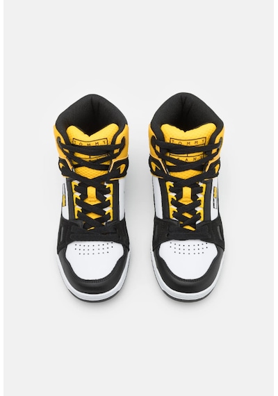 Tommy Hilfiger Tommy Jeans Mid Cut Droid High Top Trainers Warm Yellow Em0em01108-zfm Erkek Spor Ayakkabı Siyah