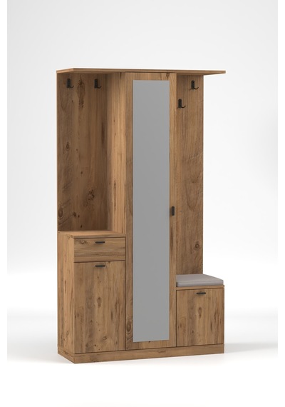 Harmony Partmanto Vestiyer Ayakkabılık 106x190x39 Cm - Modern Tasarım Kahverengi