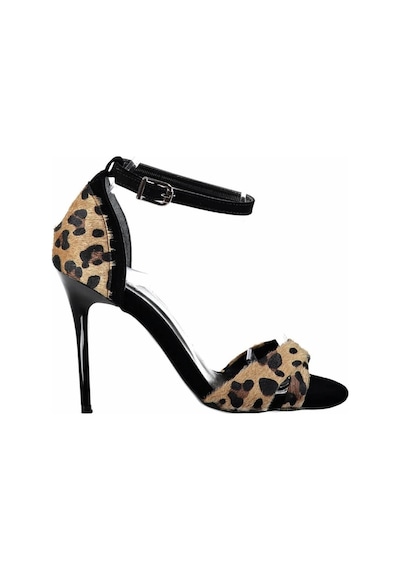 Fox Shoes Leopar/Siyah Kadın Topuklu Ayakkabı B922113802 Siyah