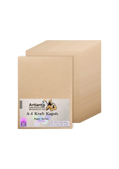 A4 Kraft Kağıt 80 Gr 100 Adet Artlantis Kraft Saman Kağıt 100 Ade