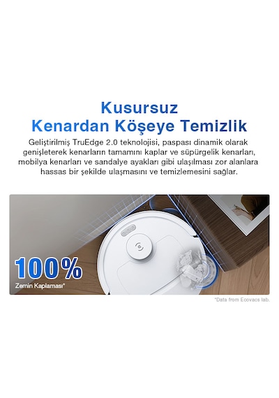 Ecovacs Deebot T30C 1 L Solüsyonlu Beyaz Robot Süpürge