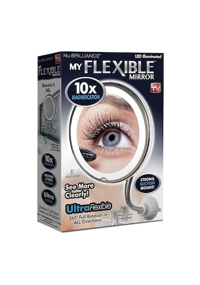 Flexible 10x Zoomlu Esnek Işıklı Makyaj Aynası Flexible 10x Zoomlu Esnek Işıklı Makyaj Aynası