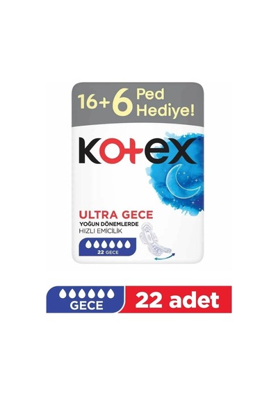 Kotex Ultra Dev Eko Gece 22'li 6 Adet