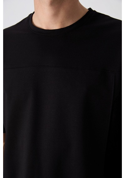 Tommy Life Siyah Pamuklu Kalın Yumuşak Dokulu Oversize Fit Basic Erkek T-shirt - 88349 Siyah Tommy Life Siyah Pamuklu Kalın Yumuşak Dokulu Oversize Fit Basic Erkek T-shirt - 88349 Siyah