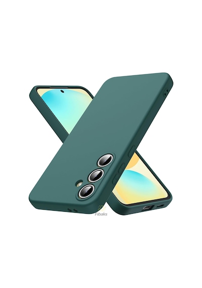 Fibaks Galaxy A56 Uyumlu Kılıf Kamera Çıkıntılı Içi Kadife Lansman Yumuşak Dokulu Silikon Kapak Yeşil