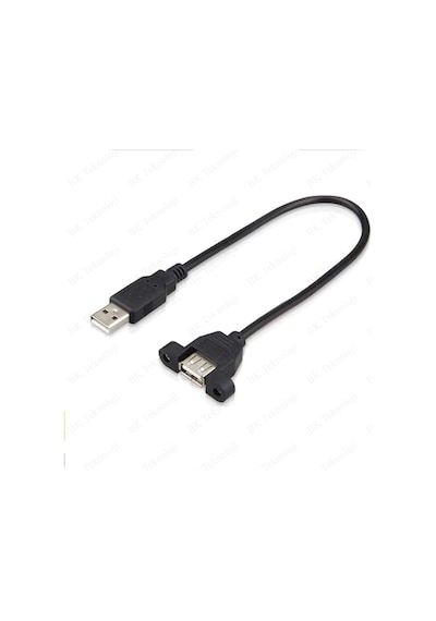 Panel Tipi Vidalı Usb 2.0 Uzatma Kablosu-30Cm