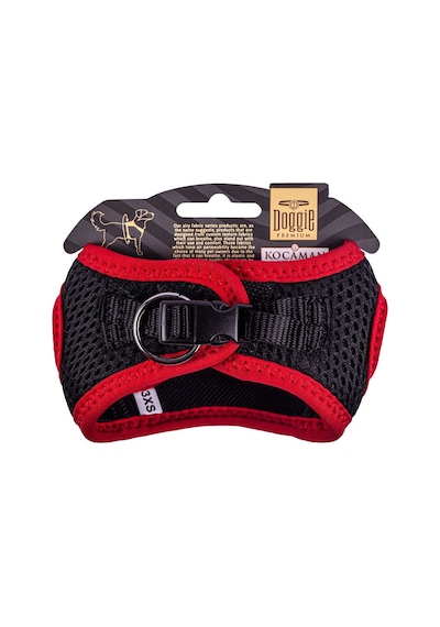 Doggie Havalı Dokuma Neon Serisi Küçük Irk Göğüs Tasması Kırmızı 3XS-22-26Cm Kırmızı