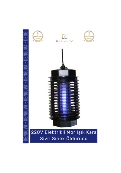 Sinekkovucu 220v Elektrikli Etkili Pratik Gece Lambalı Sivrisinek Kıran Haşere Kovucu Mor Işık Kara