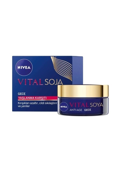 Vital Soya Yaşlanma Karşıtı Gece Bakım Kremi, 50 Ml