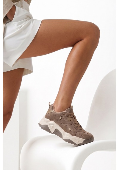 Luvi Shoes Lecce Vizon Süet Kadın Spor Sneakers