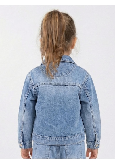 Xo Kids Kız Çocuk Ceket 1-4 Yaş 26173 Mavi