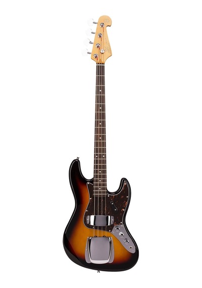 Sx Sjb62c+/3ts Tortoise Shell Pickguard Bas Gitar, 3-tone Sunburst