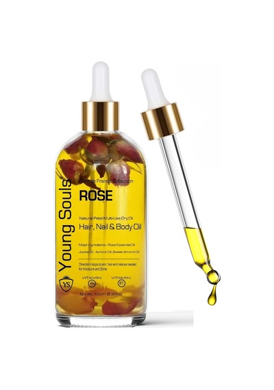 Aromatherapy Rose Multi Use Oil Gül Yüz Saç Tırnak & Vücut Bakım Kuru Yağ 100 Ml 0.3 ML